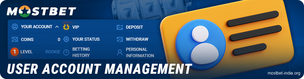 About your personal account at Mostbet online casino - player options