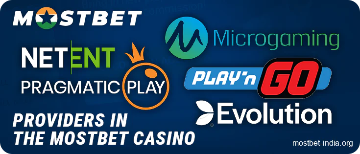 Providers at Mostbet India online casino