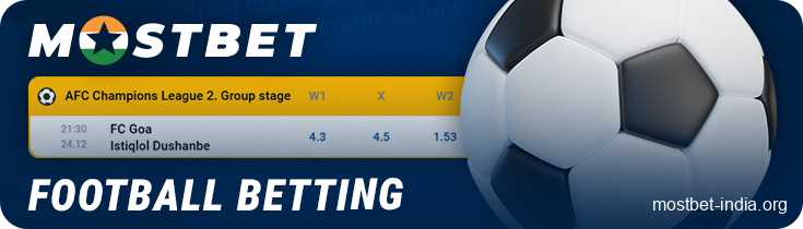 Football betting odds at MostBet bookmaker 