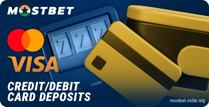 Use payment cards to top up your account at Mostbet India