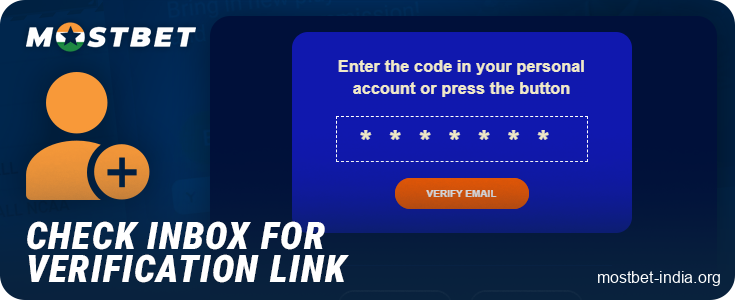 Receive an email to confirm your registration at Mostbet Casino