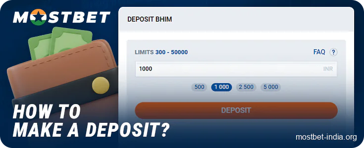 How to deposit funds into your Mostbet online casino account in India